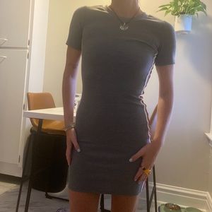 Gray T Shirt Bodycon Dress